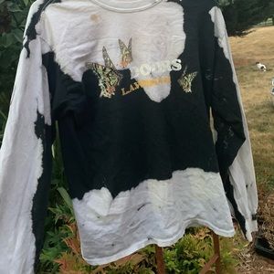 grey and black tie-dye long sleeve